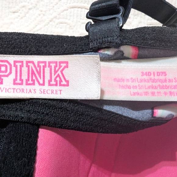 Victoria's Secret PINK Black Mini 🌈/Pride Push-up Bra - Picture 3 of 4